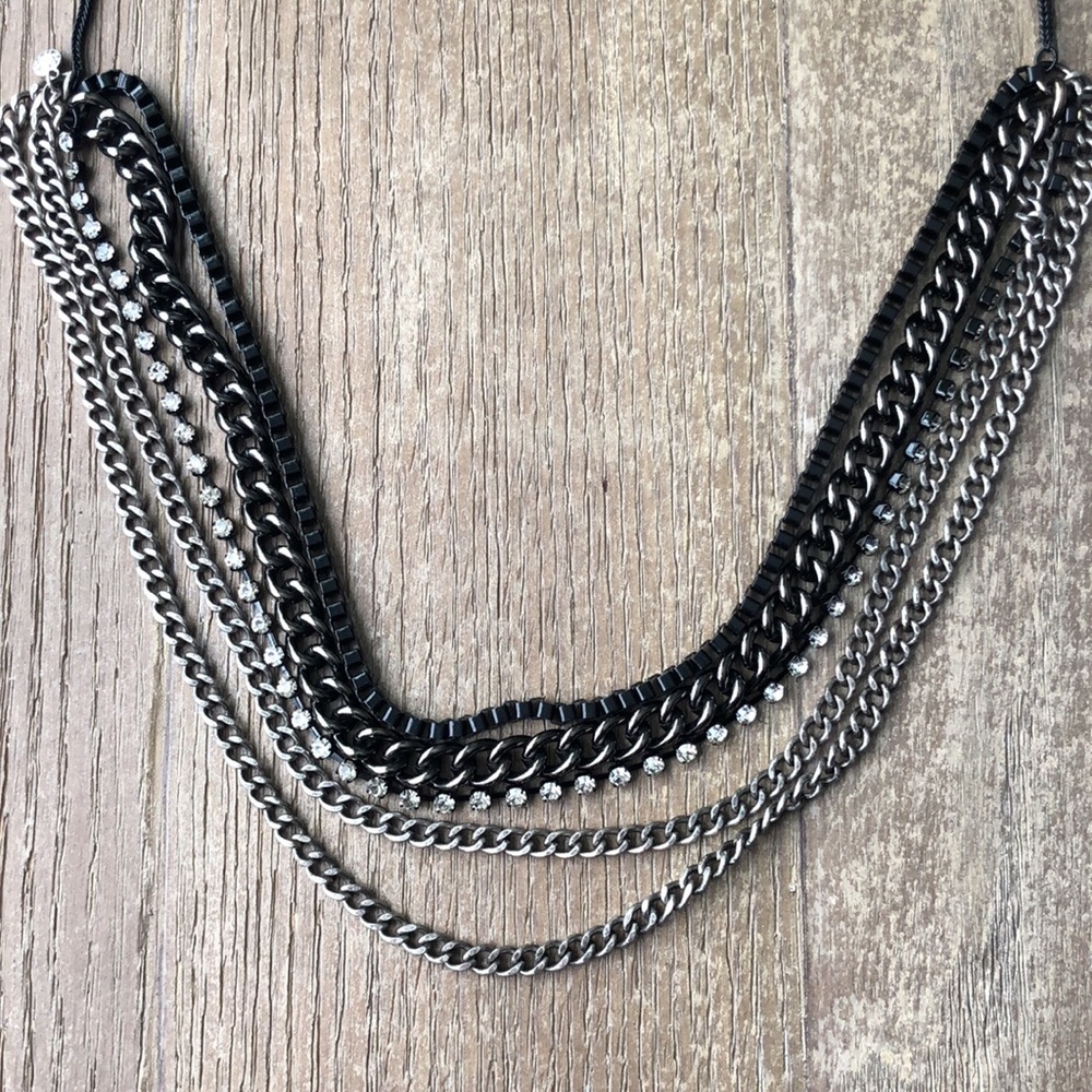 J Crew Mixed Chains Necklace - Picture 4 of 7